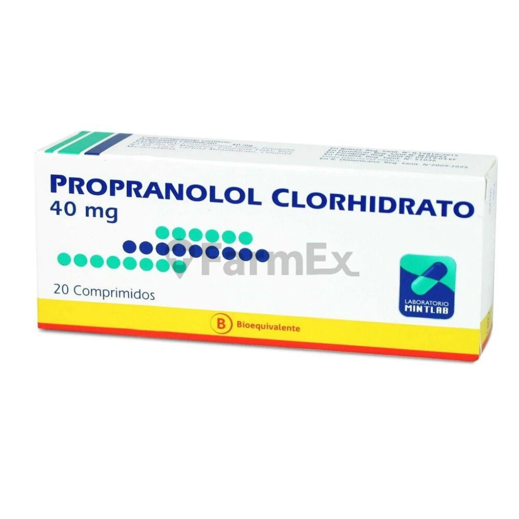 PROPRANOLOL 40 MG 20 COMPRIMIDOS